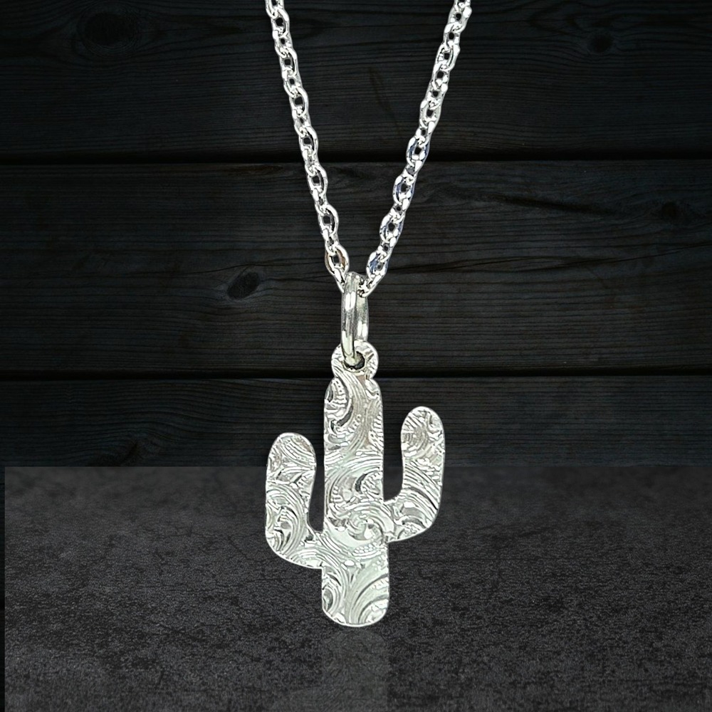 Montana Silversmiths Silver Cactus Necklace - NIB NEW